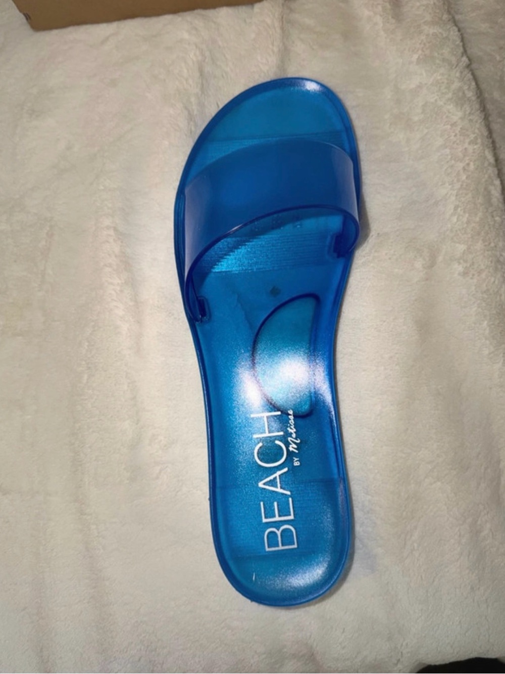 Beach by Matisse Blue Jelly Slide Sandal - Picture 2 of 4